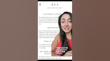 Wedding Website Q&A | Plus Ones & Kids | How To Create a Wedding Q & A