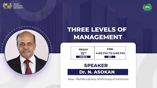 Three Levels of Management - Webinar Video Dr. N Asokan screenshot 3