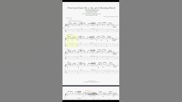 Thumbnail of (E. Grieg) Peer Gynt Suite No. 1, Op. 46, I. Morning Mood - for Classical Guitar