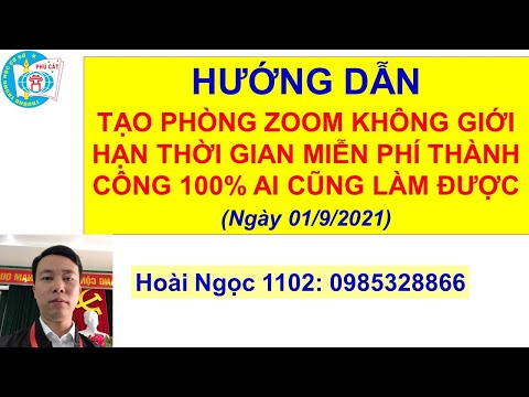 Video TẠO ZOOM KHÔNG GIỚI HẠN THỜI GIAN MỚI NHẤT - youtube