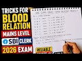BEST TRICKS OF BLOOD RELATION MAINS LEVEL SBI CLERK 2026