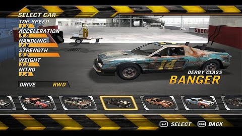 FlatOut2 SPlayer Class Derby - Banger Car 4 laps | SpeedOutRD