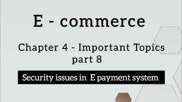 Security issues in E payment system 