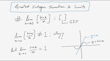 Limits & Greatest Integer Function ( Limit [Sinx/x] as x tends to zero)