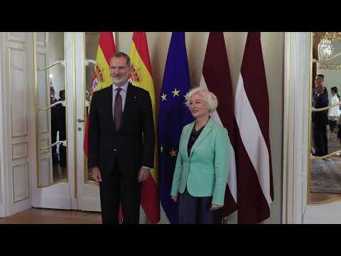 Encuentro de S.M. el Rey con la presidenta del Parlamento de la Rep&uacute;blica de Letonia