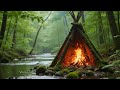 Meditation in the Wild | River & Fire Soundscape for Deep Focus