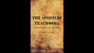 Apostles Teaching: Book Update