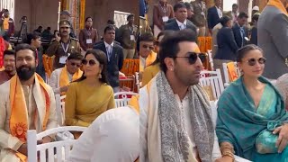 Katrina Kaif-Vicky Kaushal & Ranbir Kapoor-Alia Bhatt Reached Ayodhya Ram Mandir !