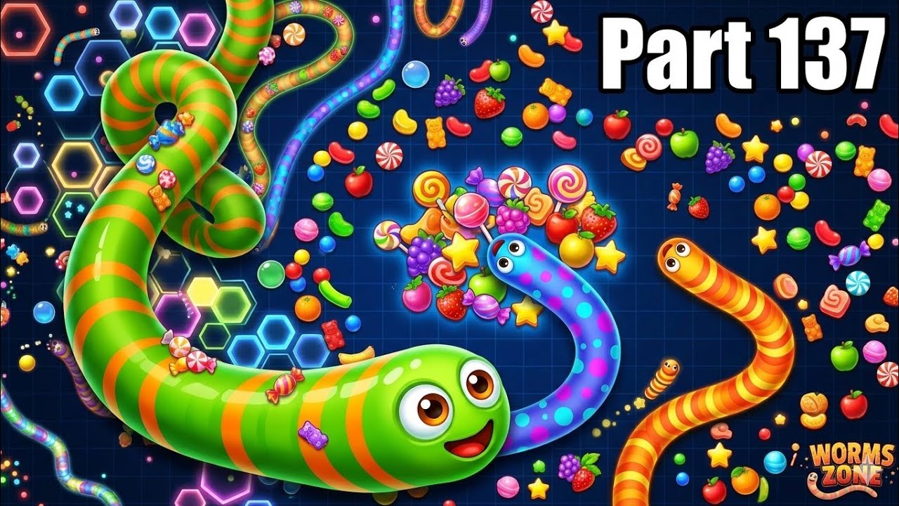 🔥 Worms Zone.io Live Stream 🔴🐍 | Eating Everything 🍔🍎 | Non-Stop Fun 🎮😂