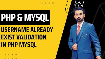 Username Already Exist Validation in PHP MYSQL in Urdu / Hindi