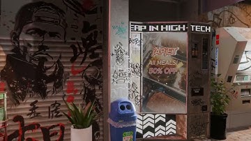 Blender Eevee Cyberpunk Street And Vending Machine