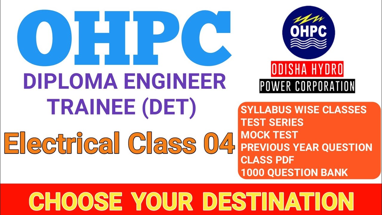 OHPC DET ELECTRICAL 2023 || SYLLABUSWISE CLASS 04 || INFO ODISHA OFFICIAL