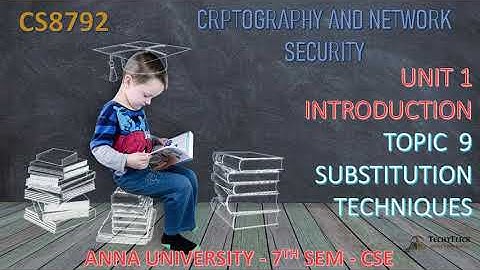 CS8792-CRYPTOGRAPHY&NETWORK SECURITY -  UNIT 1 - TOPIC 9 -SUBSTITUTION TECHNIQUES IN TAMIL BY ABISHA