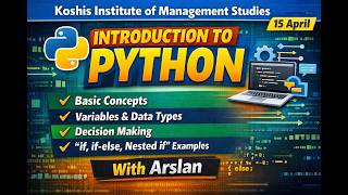 WHILE LOOP IN PYTHON + BASIC , FOR FYBCA STUDENTS | 16 APRIL KIMS INSTITUTE BY ARSLAN