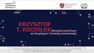 Krzysztof T. Kociołek Bezpieczeństwo W Turystyce I Branży Eventowej