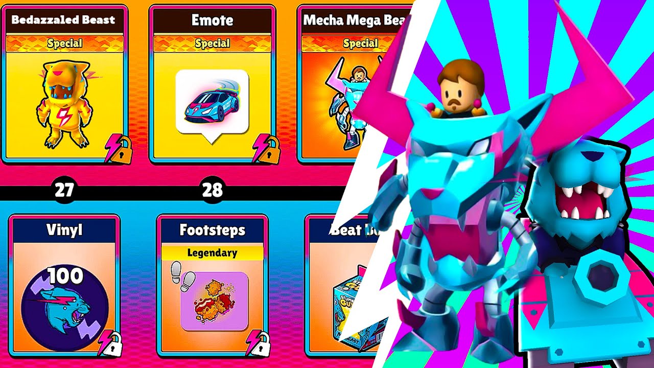 Novo Passe do MR.BEAST com Novo EMOTE Especial e Novas SKINS no Stumble ...