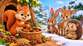The Hardworking Squirrel and Lazy Friends 🐿️ | Hindi Moral Story for Kids | 3D Clay Animation