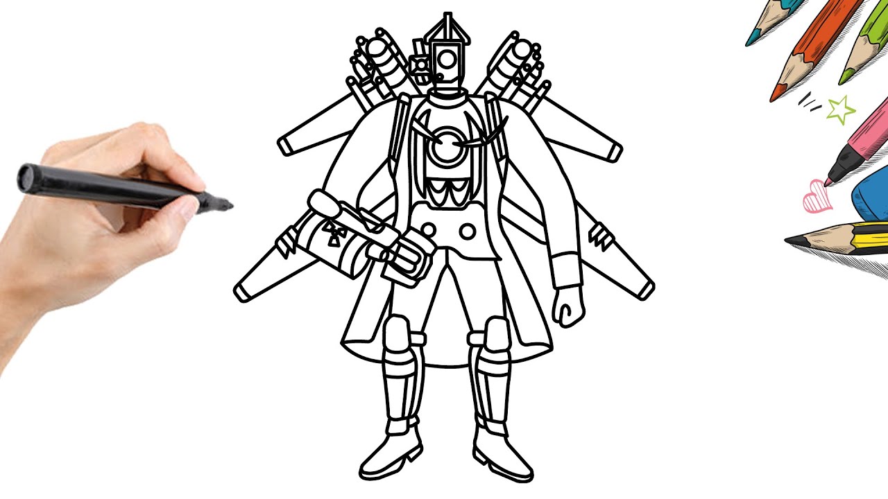 スキビディトイレでタイタンカメラマンを描く方法