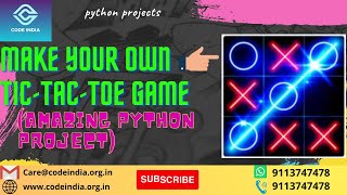 #Shorts||Tic-Tac-Toe Game in Python||Amazing Python project Using Tkinter||Please Subscribe & share.