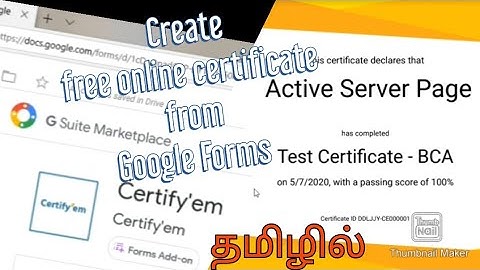 How to create e-certificate using google forms? | ecertifcates using certify