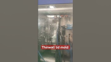 Fast speed thin wall container lid mold 4 cavities with 4-5 s #automation #plasticmolding