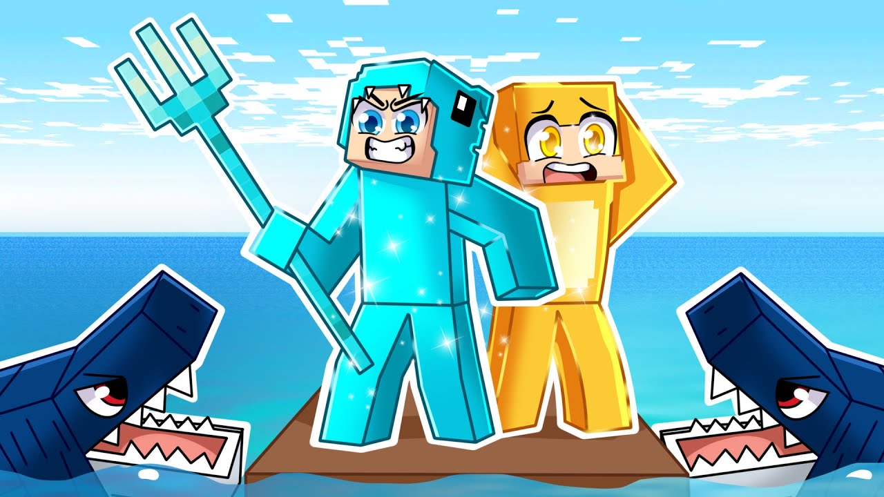 JESTEŚMY UWIĘZIENI NA TRATWIE w Minecraft 🌊⛵