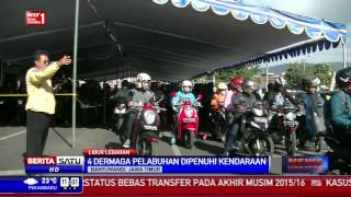 Ribuan Sepeda Motor Padati Pelabuhan Ketapang