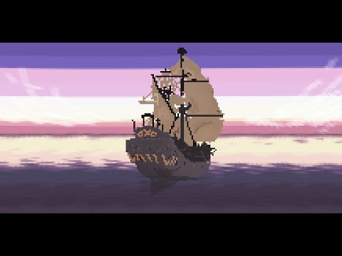 speed pixel art - pirate boat sunset - youtube