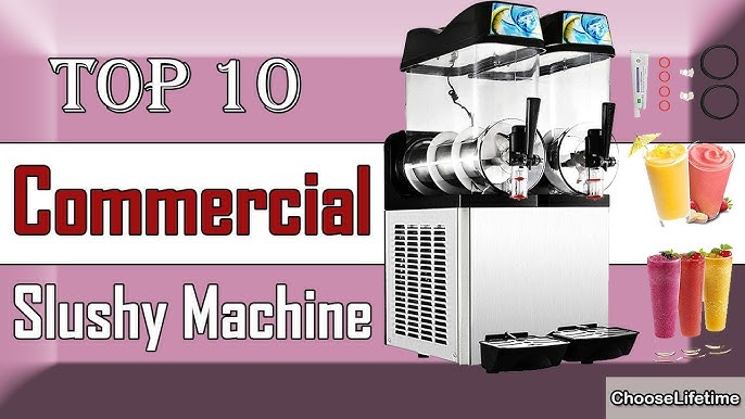 TECSPACE 30L 2 Tank 110V Commercial Slushy Machine 1050W Stainless