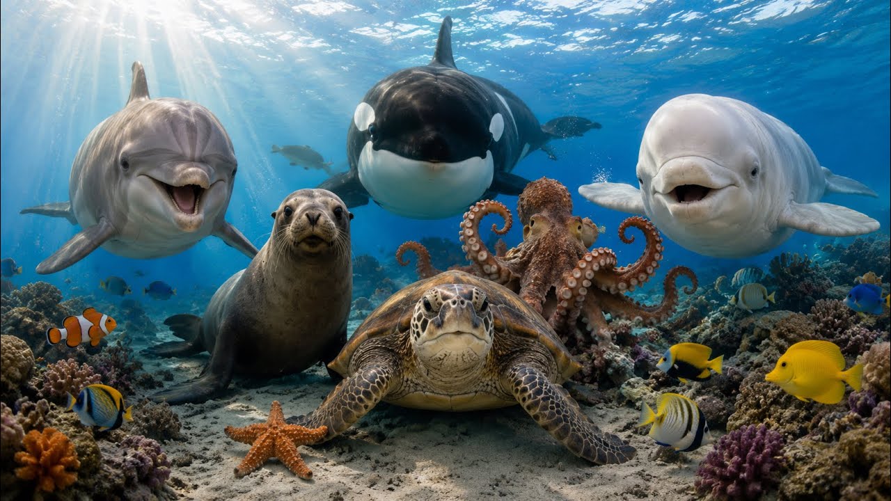 Ocean Animals for Kids 🐬 Learn Sea Animals for Toddlers - YouTube