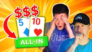 Will He Survive? 🚨 Poker Pro Goes Blind All-In! | Tactical Tuesday's Ultimate Challenge