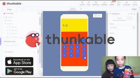 How to Create a MOBILE APP in Thunkable: Calculator with Mario Brothers Skin and Sound Effect