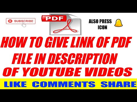 How To Give Pdf Link In Youtube How To Give Pdf Link In Description Pdf Link In Description Youtube