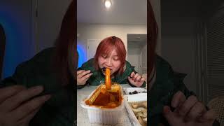 extra long style Korean spicy rice cakes (garaetteok tteokbokki)