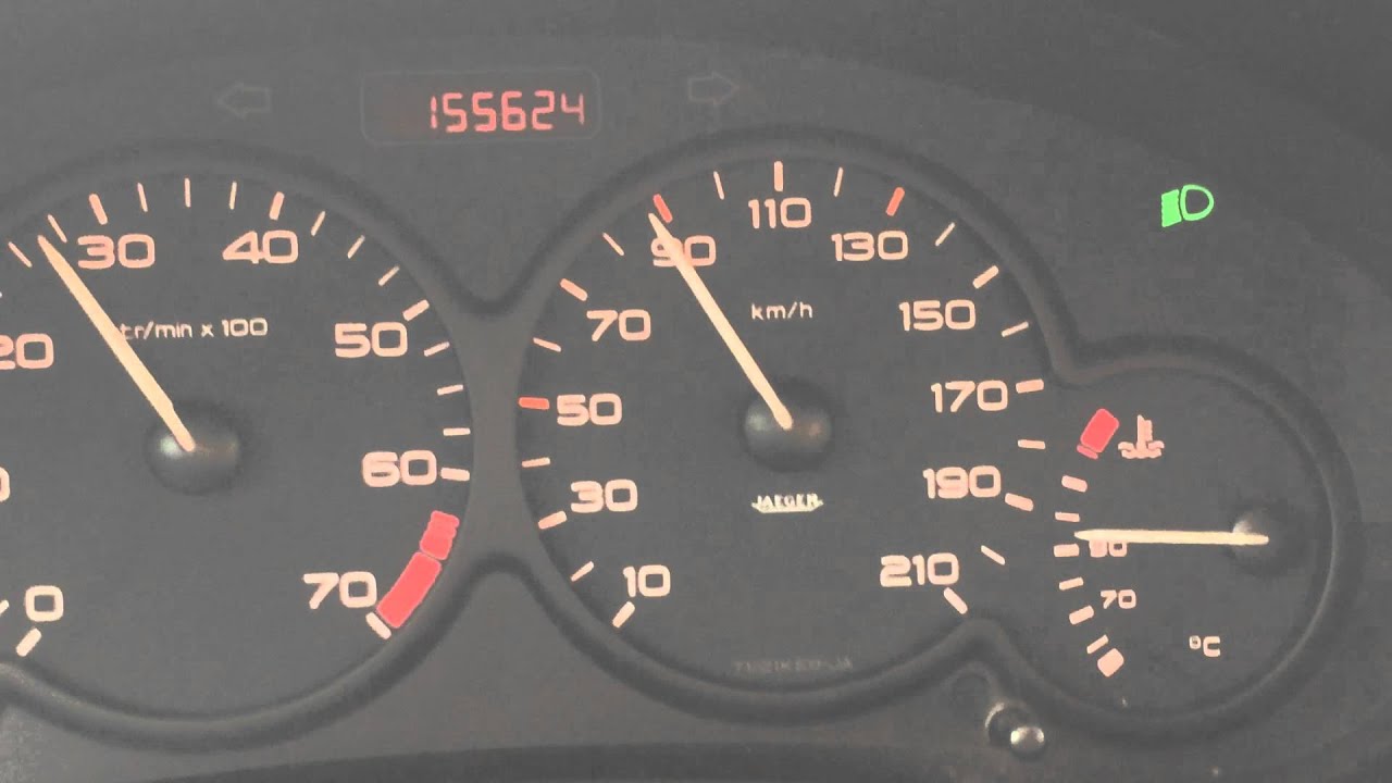 Peugeot 206 1.1 - Temperatura Przy Wysokich Obrotach - Youtube