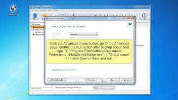 How to configure a backup group to start after a backup job finishes