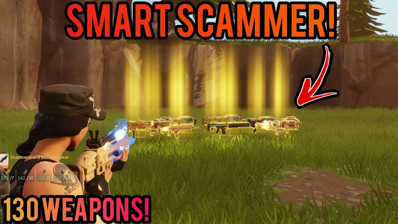 Smart Scammer Loses 6 130 Guns Scammer Gets Scammed Fortnite Save The World Youtube