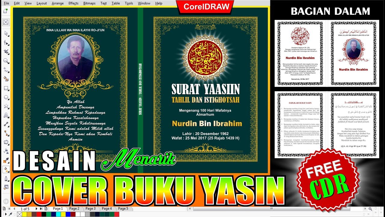 Cara Desain Cover Buku Yasin dengan Coreldraw Tutorial 