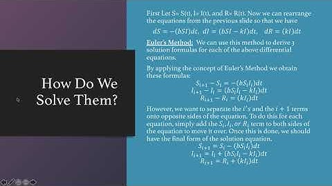 SIR Model Presentation- TMATH 307 Differential Equations