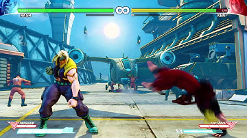 Street Fighter V:  Gameplay NASH Characters (Critical Arts) Special Moves