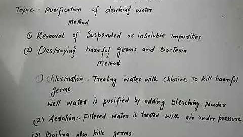 Topic purification of drinking water class 4th subject Evs