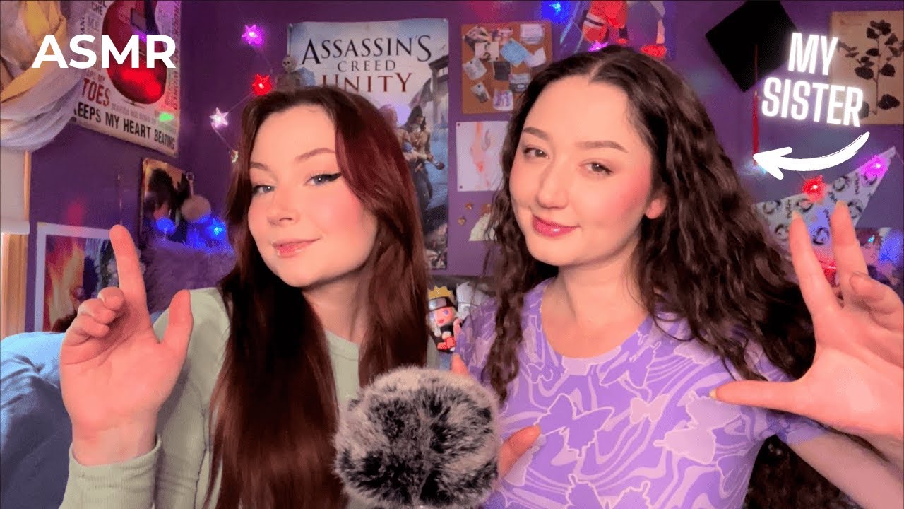 ASMR WITH MY SISTER! *Hand Sounds* Fast vs Slow, Wet vs Dry