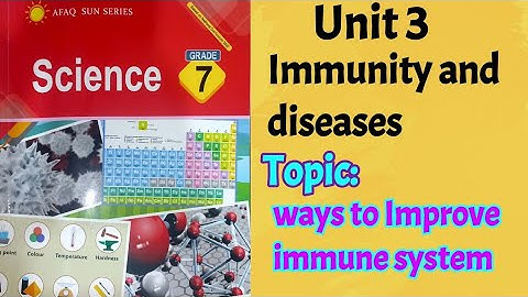 AFAQ sun series Science Class 7 Unit 3||Ways to improve immune system ||Immunity and diseases