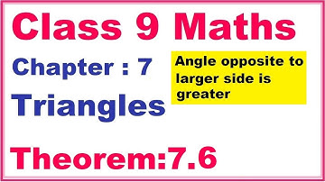 Theorem:7.6 Chapter:7 Triangles | Ncert Maths Class 9