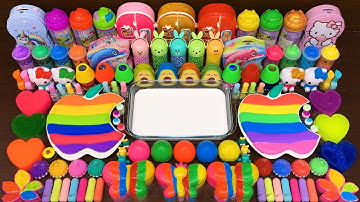 RAINBOW Slime ! Mixing Random into GLOSSY Slime ! Satisfying Slime Video #495