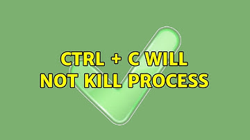 Ctrl + c will not kill process (4 Solutions!!)