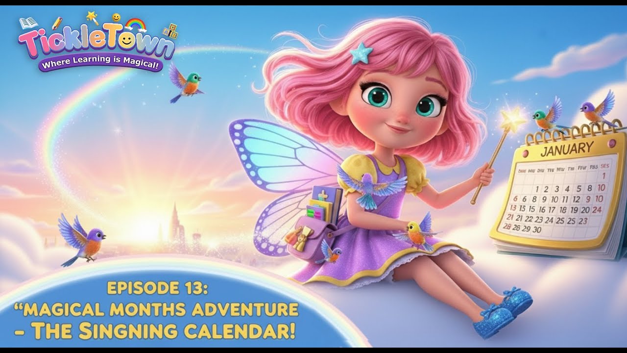🧚TickleTown – Episode 13: “Magical Months Adventure – The Singing Calendar!” Preschool Learning Fun!