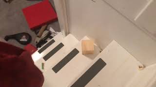 Cube falls down stairs
