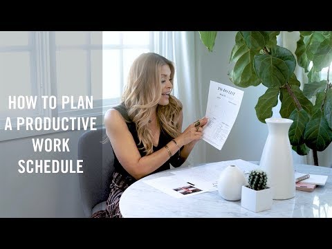 Video: How To Plan A Work Schedule