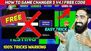 How to Get Game Changer 5 V4.1 FREE Code😍| Game Changer 5 Free Login Code | Easy Tricks 100% Warking